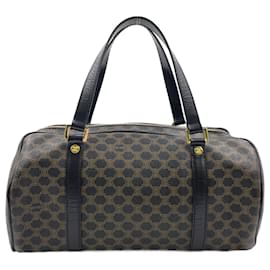 Céline-Celine Mini Boston Handbag Leather PVC-Brown