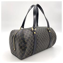 Céline-Celine Mini Boston Handbag Leather PVC-Brown