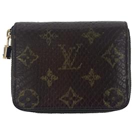Louis Vuitton-Louis Vuitton Python Leather Zippy Coin Purse-Brown