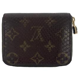 Louis Vuitton-Louis Vuitton Python Leather Zippy Coin Purse-Brown