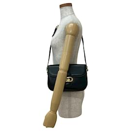 Céline-Celine Logo Carriage Calf Leather Shoulder Bag Pochette-Black