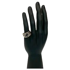 Gucci-GUCCI Interlocking G Sterling Silver 925 Ring-Silvery