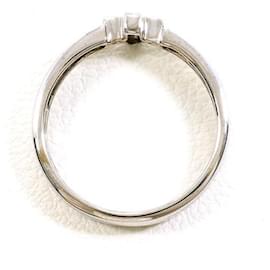 Autre Marque-K14 White Gold Diamond Ring-Silvery