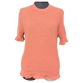 Theory BRISTOL BAUMWOLL-PULLOVER MIT SPITZE Orange