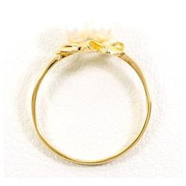Autre Marque-Au750 Pearl Ring-Golden