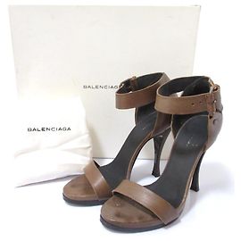 Sandales en cuir Balenciaga Marron