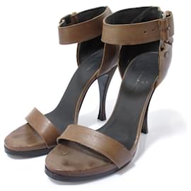 Balenciaga-Balenciaga Leather Sandals-Brown