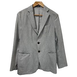 Emporio Armani Seersucker Tailored Jacket Grey