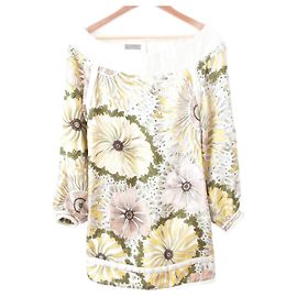 Robe en soie à imprimé floral Loewe Multicolore