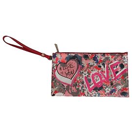 Furla Babylon Coated Leather Clutch Bag Red Multiple colors