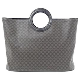 Céline-Celine Coated Canvas Bag-Brown,Black