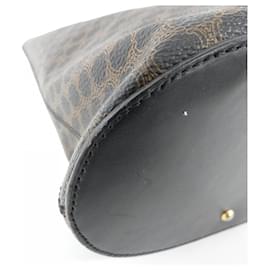 Céline-Celine Coated Canvas Bag-Brown,Black