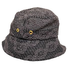 Autre Marque CA4LA Spitzen-Bucket-Hut Grau