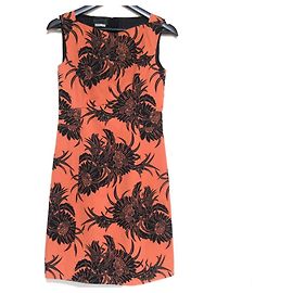 Prada Blumenmuster Kleid Orange