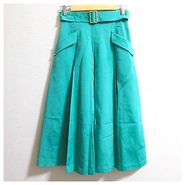 Autre Marque GRACE Class Grogram Flare Skirt Green