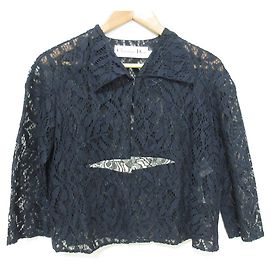 Camicia in pizzo Christian Dior Blu Blu navy