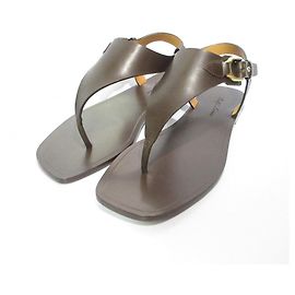 Sandales en cuir Delancie de Ralph Lauren Marron