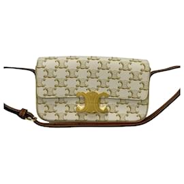 Céline-Celine Macadam Blazon PVC Shoulder Bag-Brown,White,Cream