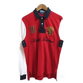 Camisa Polo de Manga Larga Ralph Lauren Blanco Roja Azul marino