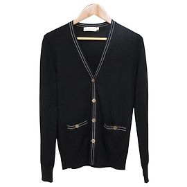 Tory Burch Merinowollstrickjacke Schwarz