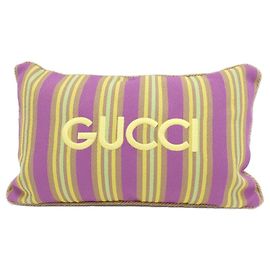 Gucci ZAREY Polyester Polyamide Jute Cushion Yellow