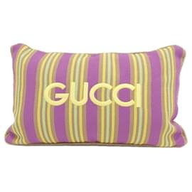 Gucci-Gucci ZAREY Polyester Polyamide Jute Cushion-Yellow