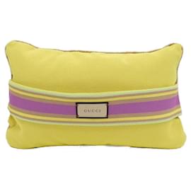 Gucci-Gucci ZAREY Polyester Polyamide Jute Cushion-Yellow