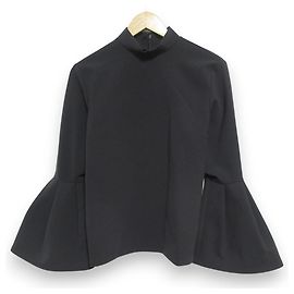 Autre Marque Bluse mit voluminösen Ärmeln RIM.ARK Grau Anthrazitgrau