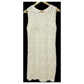 Prada Häkelspitzenkleid Weiß Aus weiß