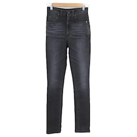 Yves Saint Laurent Pantalon en denim Saint Laurent Paris D04 W/SK-HW Noir