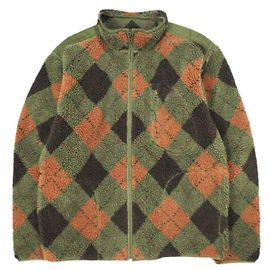 Ralph Lauren RRL FLEECE JACKET Wool Blend Jacket Green Olive green