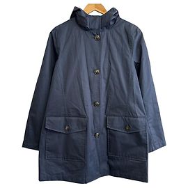 Autre Marque Woolrich Hooded Wool Spring Coat Blue Navy blue