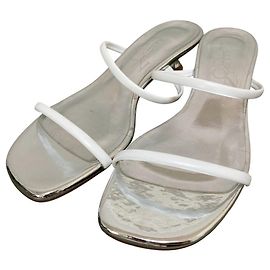 Autre Marque Les sandales mule à talon avec sangle Argenté