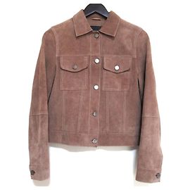 Giacca in suede di capra Max Mara Marrone Altro