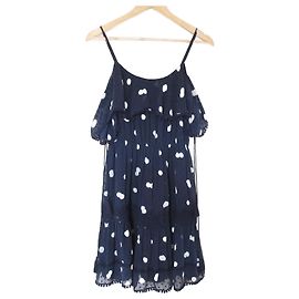 Robe en soie de la collection Madison Avenue de Kate Spade Bleu