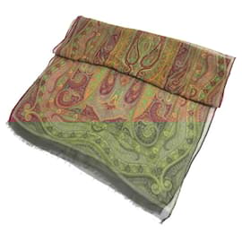 Autre Marque-Etro Paisley Silk Scarf-Brown,Dark red