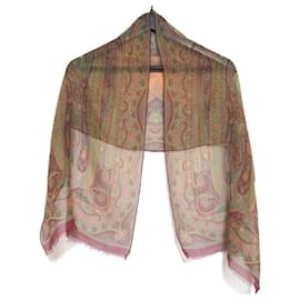 Autre Marque-Etro Paisley Silk Scarf-Brown,Dark red