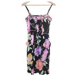 Robe à Imprimé Floral LEONARD Noir