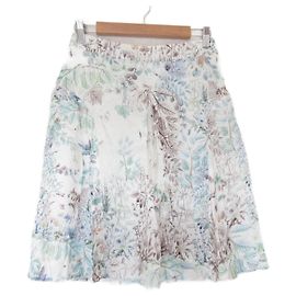 Jupe en satin imprimée fleurs Paul Smith BLACK Beige