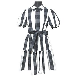 Flare Kleid aus Baumwolle Kate Spade New York Schwarz Weiß