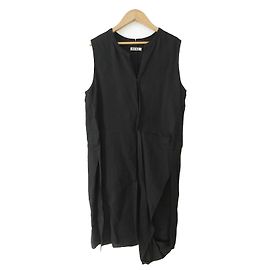 Acne Leinenmischung Kleid Schwarz