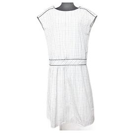 Autre Marque Vestido de cuadros Sally Scott Blanco