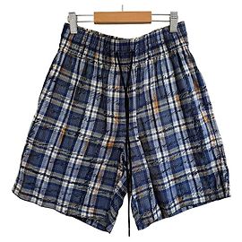 Bermuda xadrez Graffiti Burberry Branco Azul Laranja