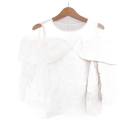 Autre Marque OFF-SHOULDER BLUSE MIT BLUMEN NATURAL BEAUTY BASIC Roh