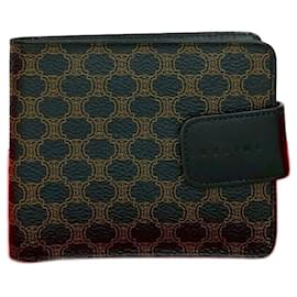 Céline-Celine Macadam Blazon Trionphe Leather Wallet-Black,Other