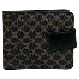 Céline-Celine Macadam Blazon Trionphe Leather Wallet-Black,Other