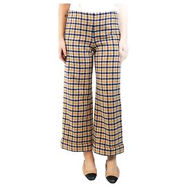 Autre Marque Multicolour check wool trousers - size UK 10 Multiple colors
