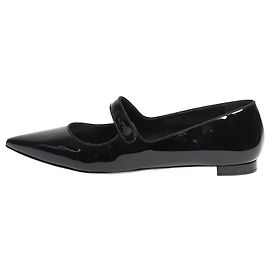 Manolo Blahnik Bailarinas negras de charol con punta afilada - talla EU 43 Negro