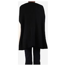 Balenciaga-Black Alpaca contrast knit cardigan - size UK 8-Black