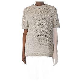 Bottega Veneta Ivory Häkelshirt - Größe S Roh